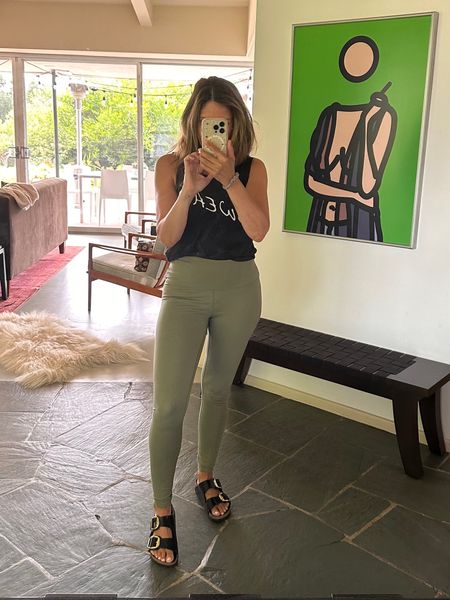 Todays Pilates workout outfit includes items ALL on sale now for #nordstromanniversary 

✨These leggings come in 3 colors and are very comparable to Alo and Lululemon, at a better price!
✨The crop tank linked is also available in 3 colors to make a matching set! 
✨My gold buckle Birkenstocks are included in the sale in white, with both one and two strap options. I love the chunky sandal trend!

#LTKsalealert #LTKunder50 #LTKxNSale