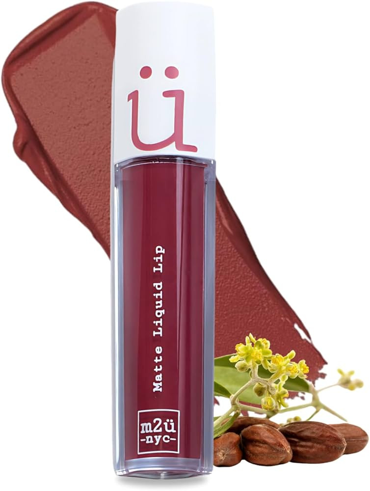M2U NYC Rosewood Matte Liquid Lipstick – Long Lasting High Impact Color with Up to 17H Wear –... | Amazon (US)