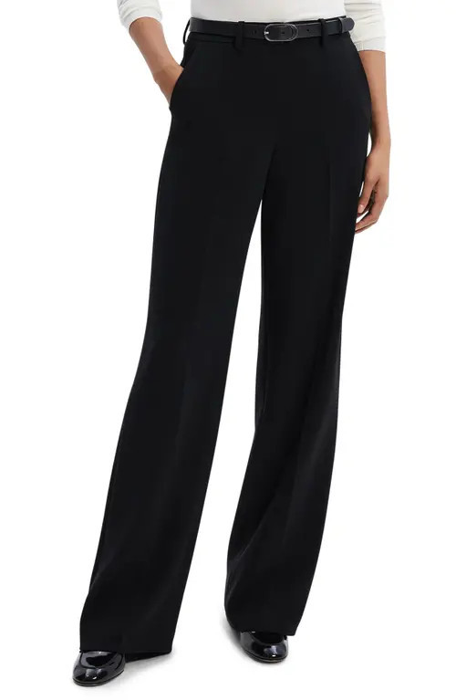 Theory Relax Wide Leg Pants in Black at Nordstrom, Size 0 | Nordstrom