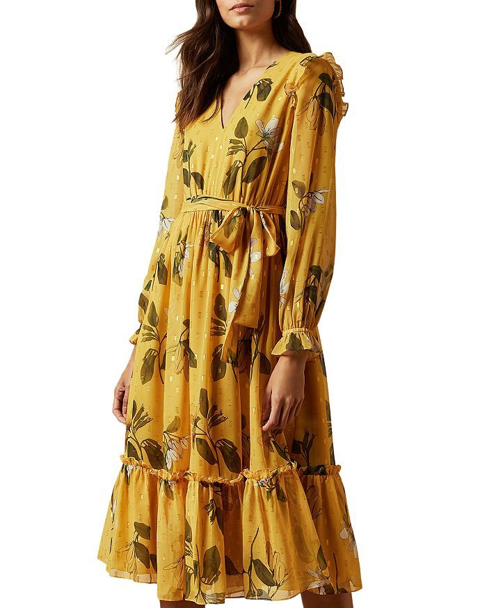Ruffled Floral-Print Midi Dress | Bloomingdale's (US)
