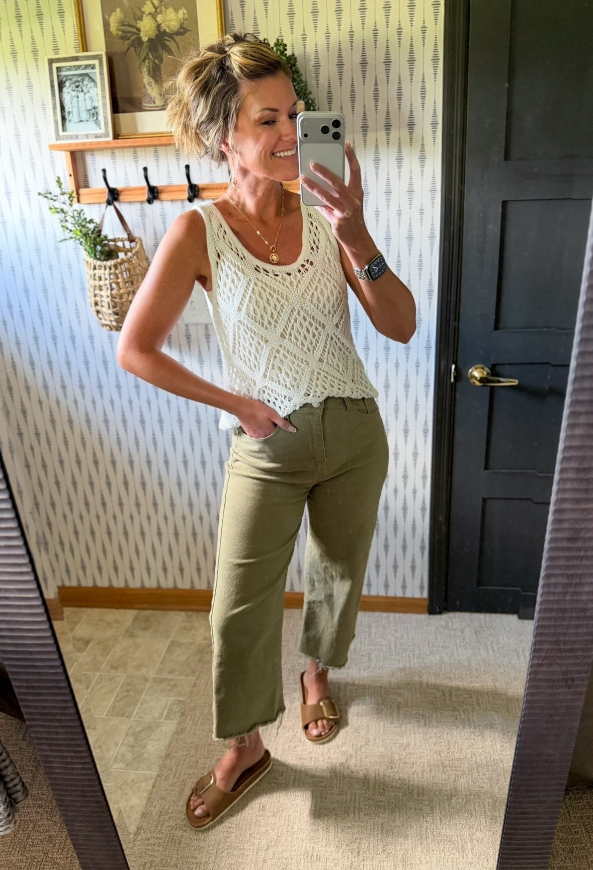 Casual Spring outfit idea. 
Top/ small (runs big)
Jeans/ 6
Sandals/ tts

#LTKSeasonal #LTKootd #LTKOver40