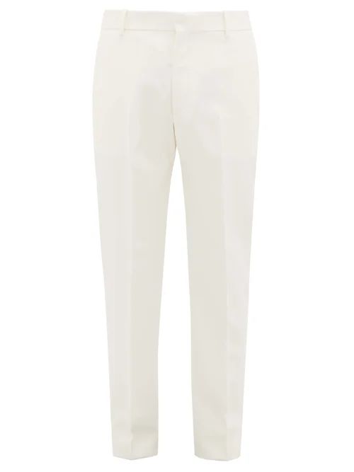 Alexander Mcqueen - Pick-stitched Wool-twill Tapered Trousers - Mens - Ivory | Matches (US)