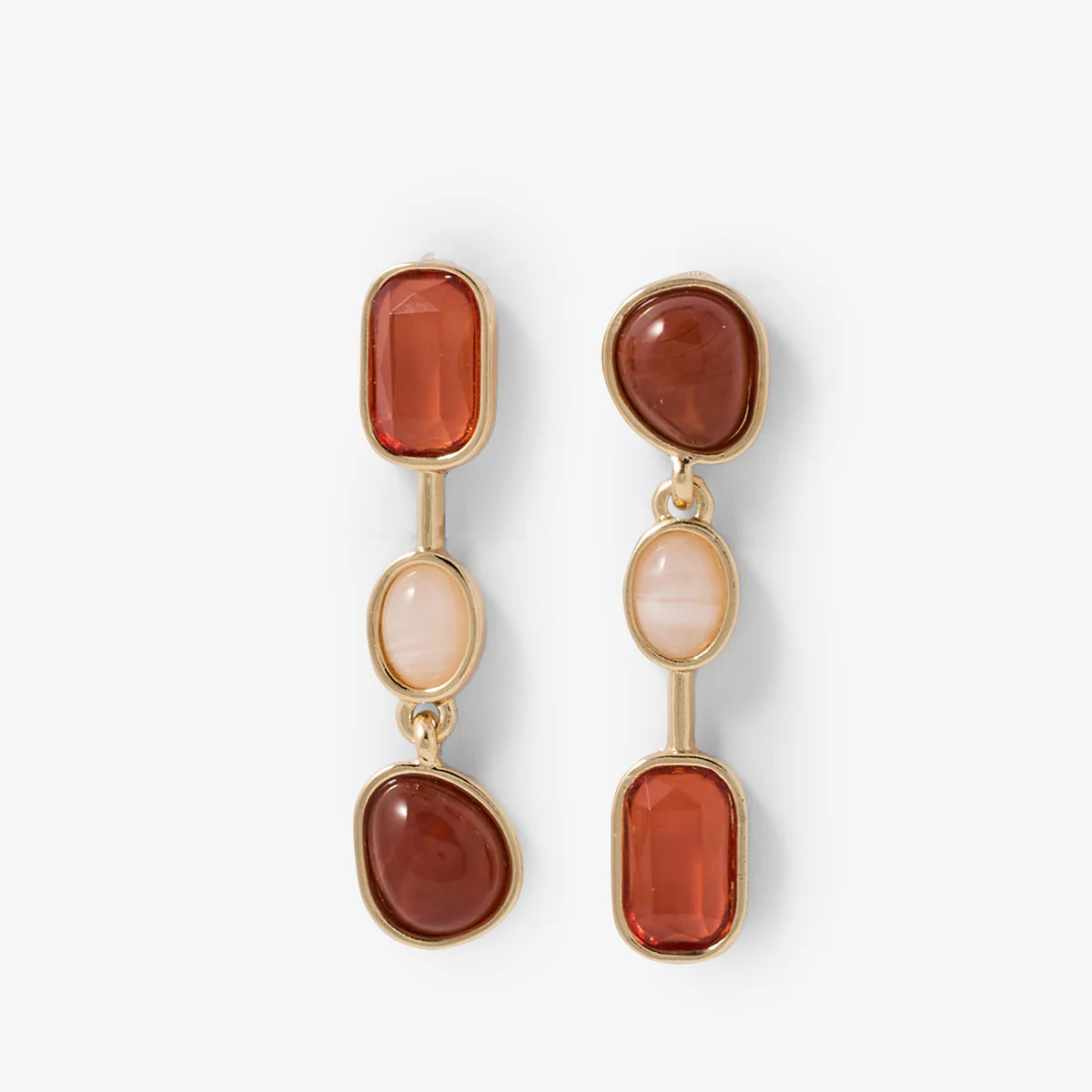 Boucles d'oreilles asymétriques oranges | Balaboosté 2024