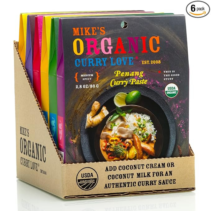 Premium Organic Curry Paste Variety Pack - 5 Flavors | Vegan, Dairy-Free, Sugar-Free | Keto-Frien... | Amazon (US)
