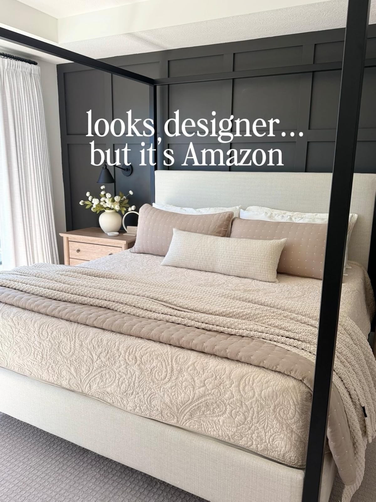 Transform your bedroom with this neutral layered bedding look. #bedroomdecor #amazonfinds

#LTKHome