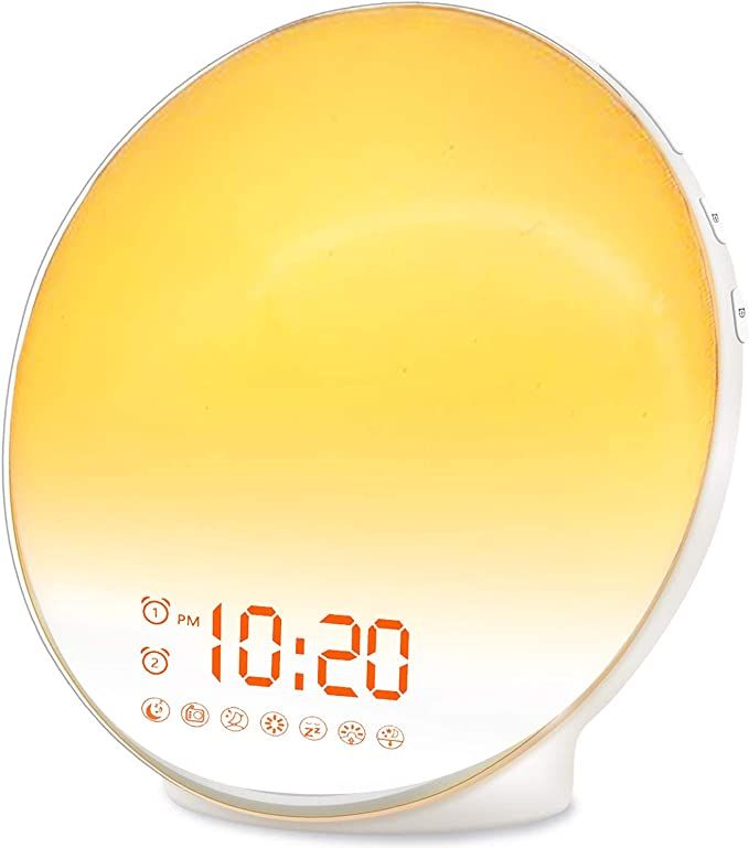 Wake Up Light Sunrise Alarm Clock for Kids, Heavy Sleepers, Bedroom, with Sunrise Simulation, Sle... | Amazon (US)