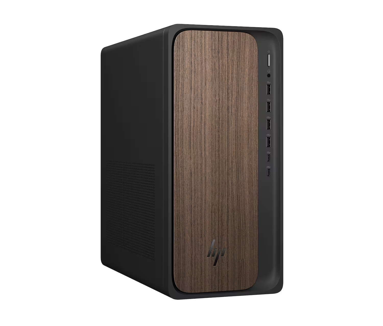HP - OmniDesk Desktop AI PC M03-0060 Intel Core Ultra 7 265 32GB RAM 2TB SSD Win 11 Home - Dark Wood | Best Buy U.S.