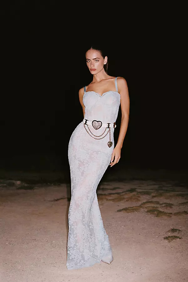 V. Chapman Ruby Corset Lace Maxi Dress | Anthropologie (US)
