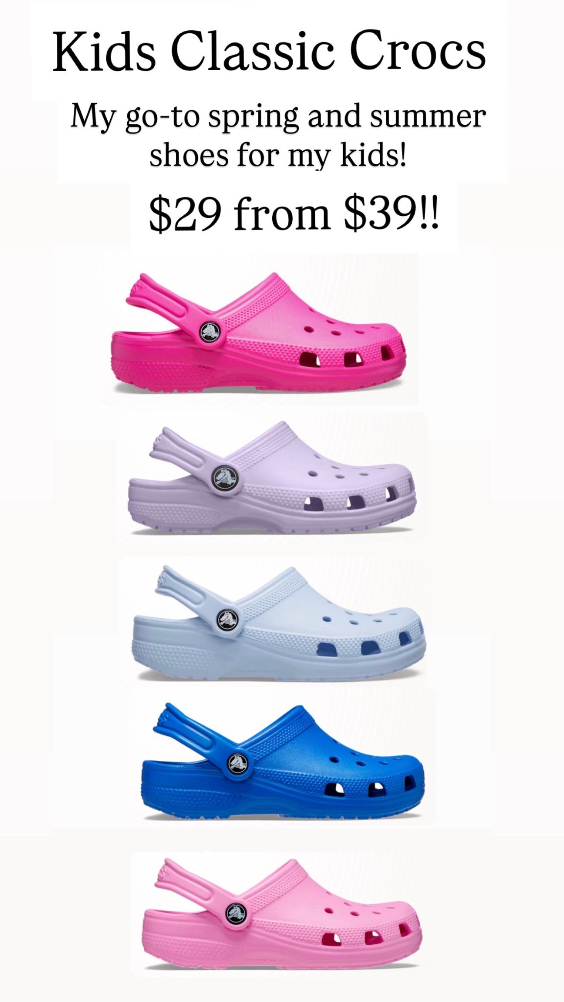 Kids crocs are on sale.   

#LTKSaleAlert #LTKKids