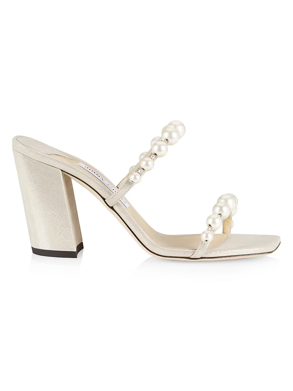 Amara 85MM Embellished Shimmer Suede Sandals | Saks Fifth Avenue
