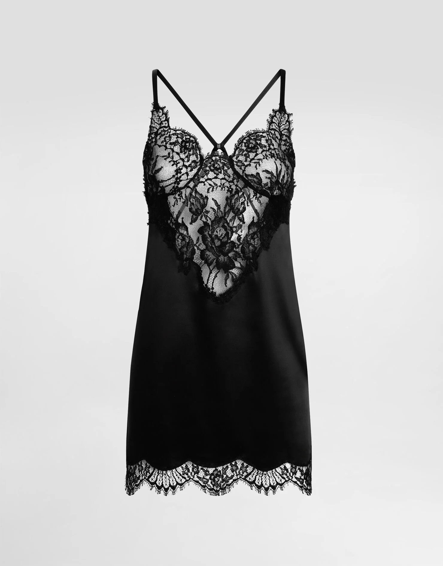 Satin and lace slip | Dolce & Gabbana - INT