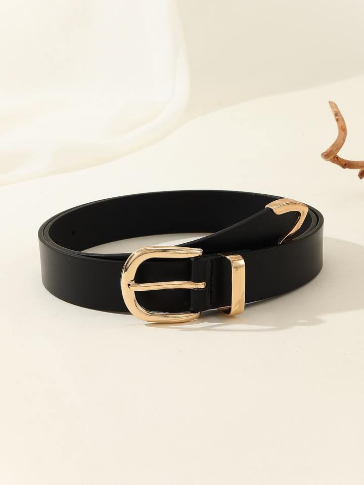 1pc Gold-tone Fashionable Buckle Design Women's Belt For Dress Jeans Skirts | SHEIN