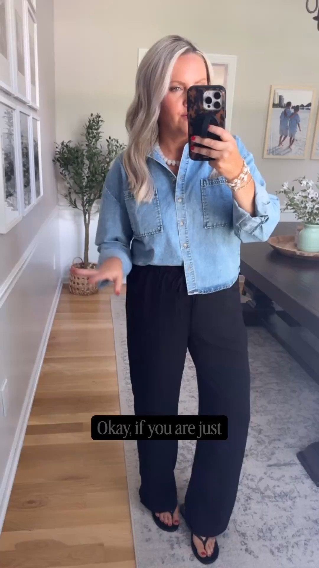 If you’re just looking for an easy, put together outfit… this is it 👏🏼these pants are so comfy but still look elevated and this denim top makes it feel styled without trying

easy outfit idea comfy chic wide leg pants outfit denim shirt outfit everyday style lovelylifestyling 

#LTKSeasonal #LTKOver40 #LTKootd