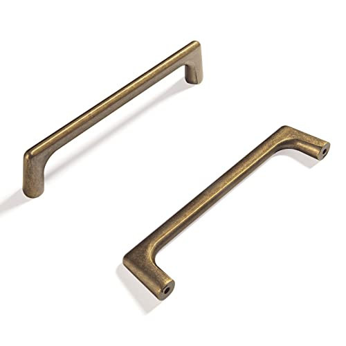 Goo-Ki Antique Brass Cabinet Pulls with 5''(128mm) Hole Centers, Retro Style Zinc Alloy Cabinet Handles for Dresser,Wardrobe,Cupboard- 24 Pack | Amazon (US)