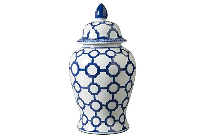 Signature Design by Ashley Dionyhsius Porcelain Jar, Blue/White | Amazon (US)
