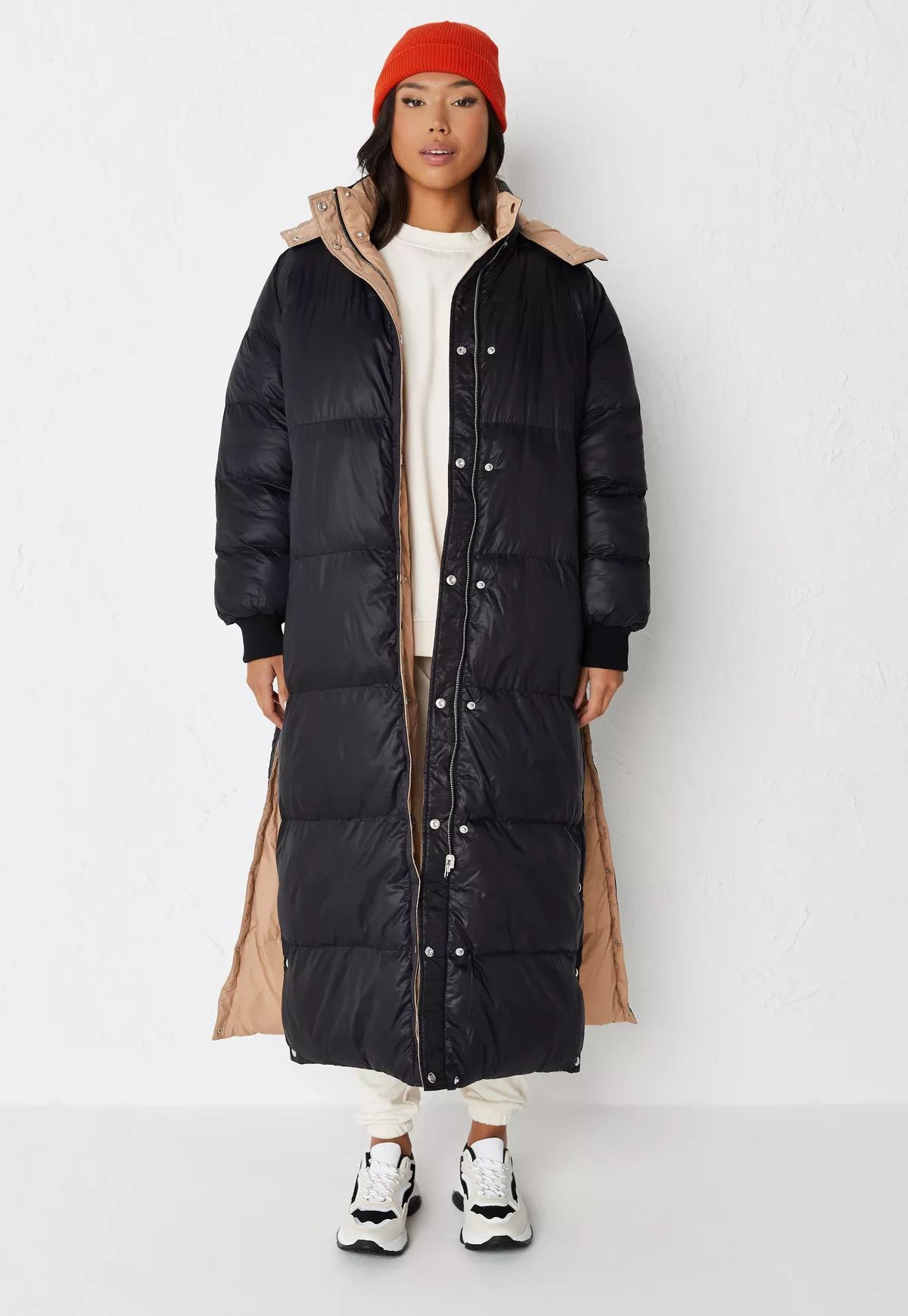 Missguided - Black Reversible Oversized Longline Puffer Coat | Missguided (US & CA)