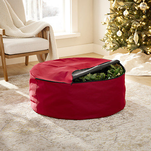 The Container Store® Double Wreath Storage Bag Red | The Container Store
