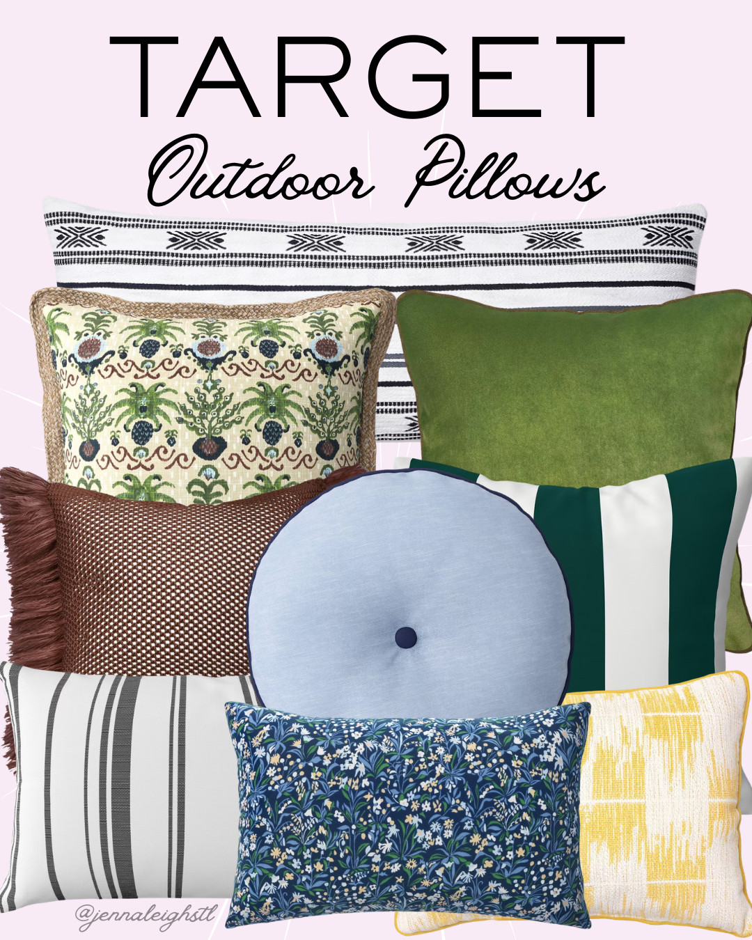 Target has a great selection of outdoor pillows this year with lots of colors, patterns, shapes, and sizes to mix and match for your patio or outdoor space. ☀️🪴 

 #LTKSeasonal #LTKHome