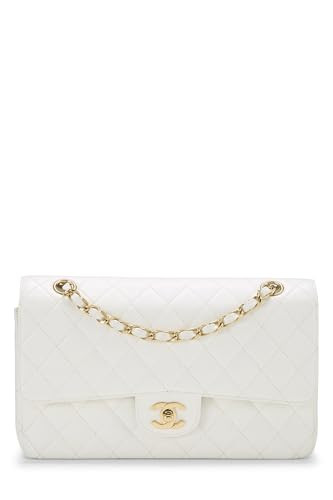 Chanel, Pre-Loved White Quilted Caviar Classic Double Flap Medium, White | Amazon (US)
