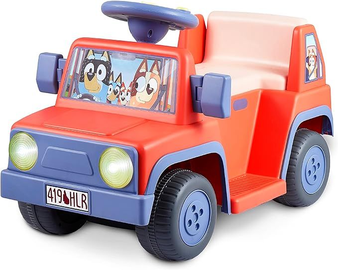 Bluey 6V Ride On Car for Toddlers - Interactive Electric Car for Kids with Sound Effects & Music,... | Amazon (US)