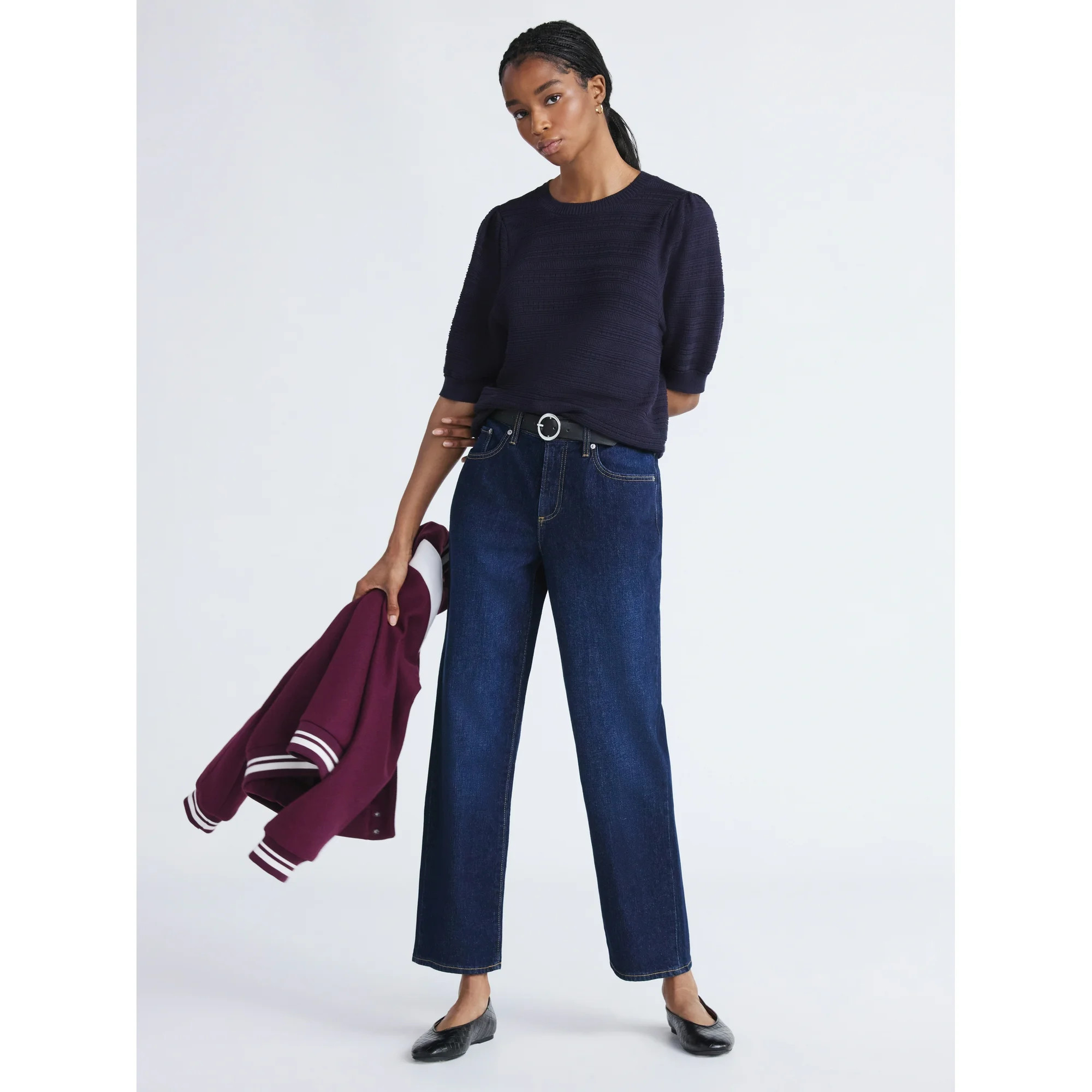 Free Assembly Women's Mid Rise Ankle Length Slim Jeans, 27" Inseam, Sizes 0-18 | Walmart (US)