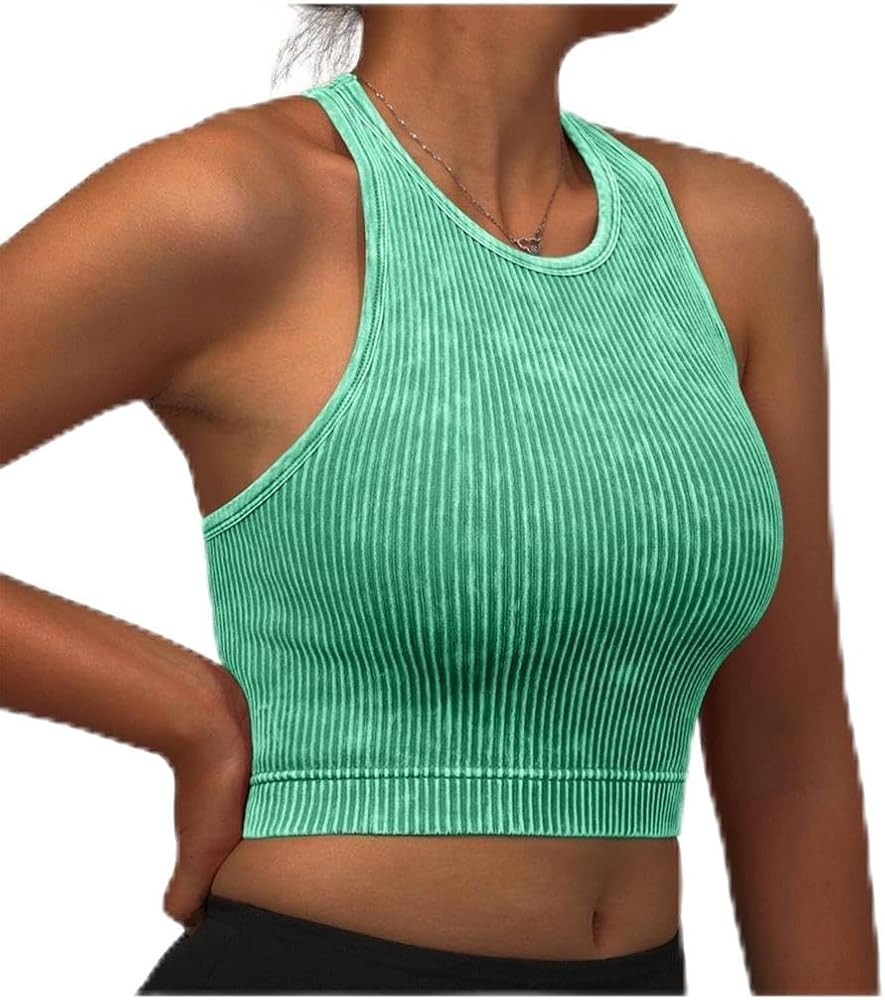 Sports Bras for Women Seamless Racerback Push Up Quick Drying Moisture Wicking Running Athletic B... | Amazon (US)