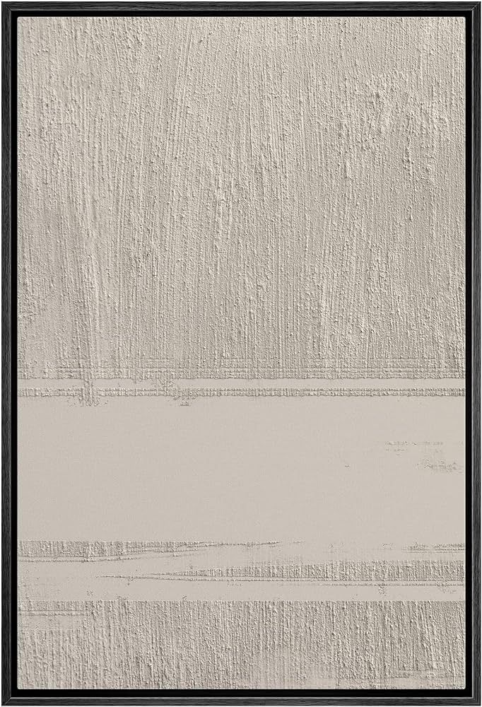 SIGNWIN Framed Canvas Print Wall Art Gray Tan Rustic Color Block Field Abstract Shapes Illustrations | Amazon (US)