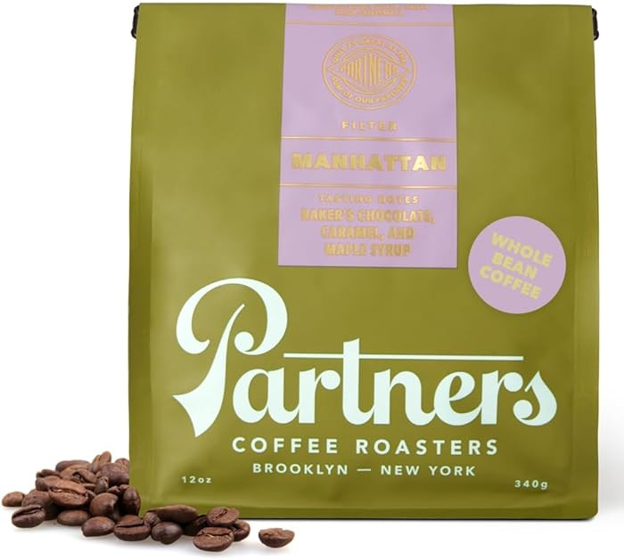 PARTNERS COFFEE ROASTERS - Whole Bean Coffee (Manhattan - Dark Roast) 12oz - Rich, Deep, & Flavor... | Amazon (US)