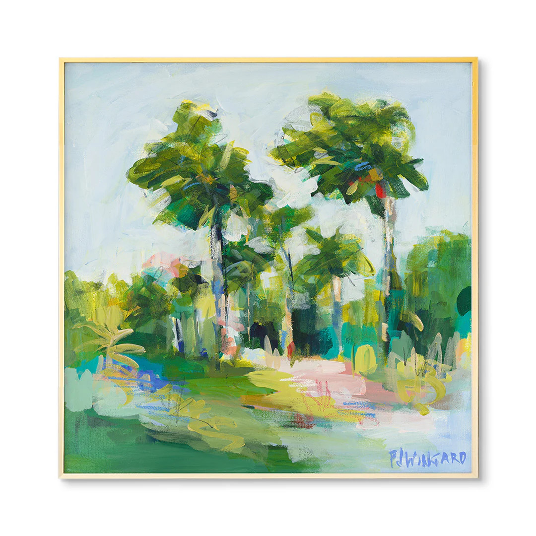 I Found My Happy Place by Pam Wingard | Palm Tree Coastal Art | Urban Garden Prints