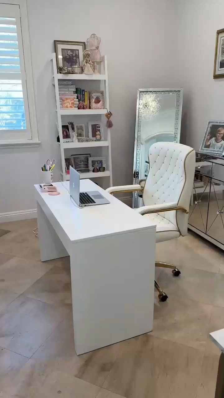 Blush Pink & Gold Office Decor 

Chic & Stylish Gold Cream Office Space ✨🌸

Work in style with this gorgeous pink and gold office setup! 💕✨ The perfect blend of elegance and functionality, this space inspires creativity and productivity while keeping things glam. From the rose gold accents to the cozy pink vibes, it’s the ultimate dream office! 🖋️🌟 #WorkSpaceGoals”

Hashtags:
#PinkGoldOffice #OfficeInspo #WorkFromHomeVibes #ChicWorkspace #HomeOfficeDecor #PinkAndGoldAesthetic #BossBabeVibes #ElegantOffice #CreativeSpace