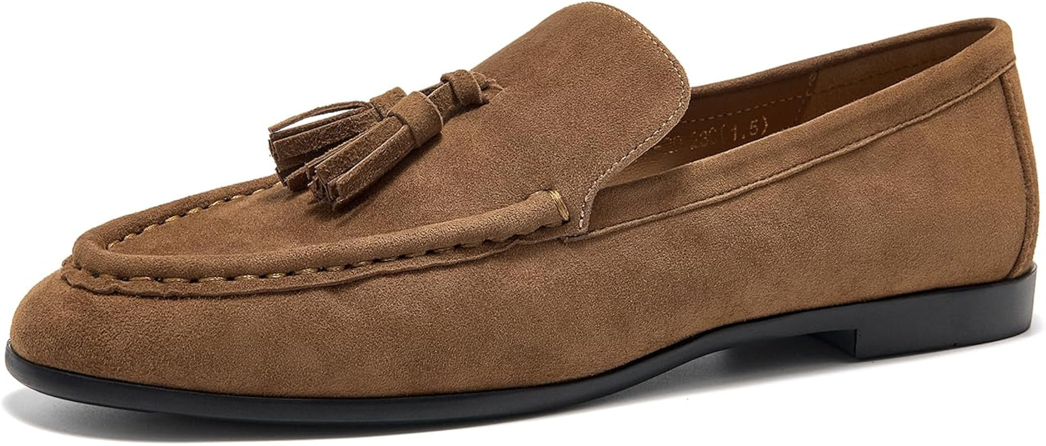 BEAU TODAY Suede Tassel Loafers for Women, Slip On Flats Shoes Women Comfortable, Lightweight Lad... | Amazon (US)