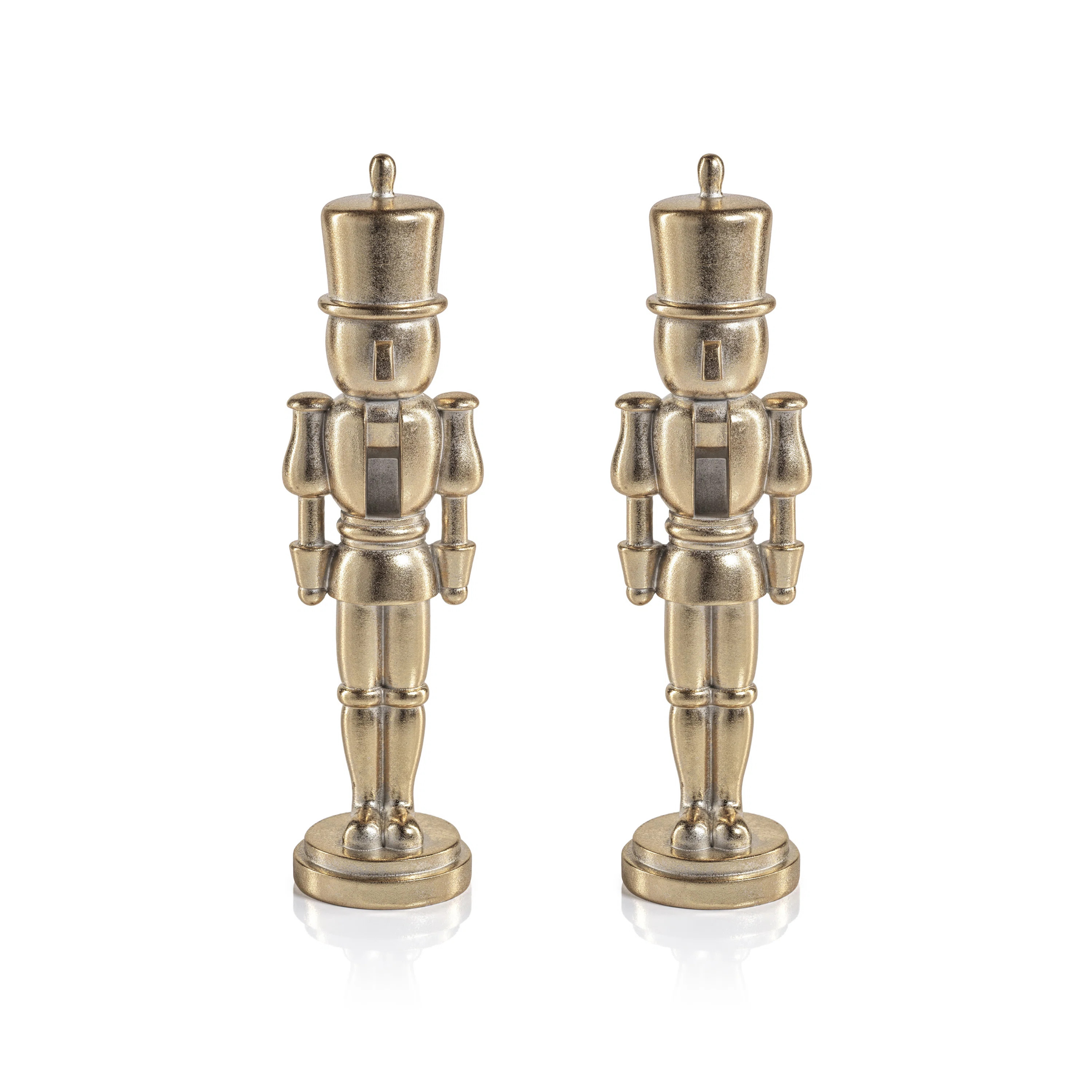 Latitude Run® Hartwin 2-Piece Set Metallic Decorative Nutcracker Figurines | Wayfair | Wayfair North America
