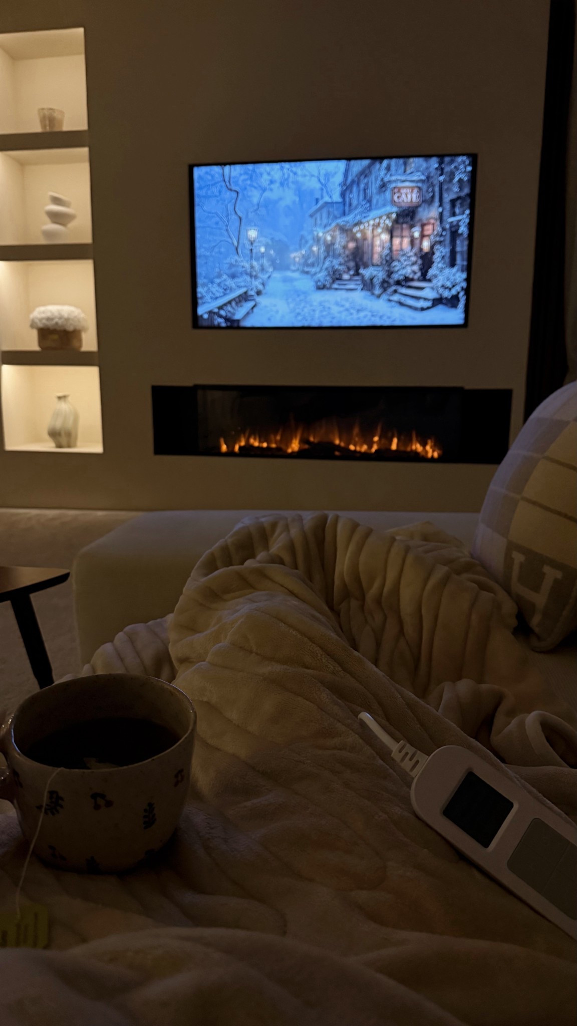 Cozy home 🤍 love this heated blanket!! ✨🥹 


#LTKhome #LTKwinter