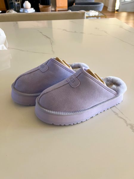 House slippers. Comes in other colors but how fun is this lavender for lounging! 

Uggs, comfortable style, loungewear, slippers, at home 

#LTKshoecrush
