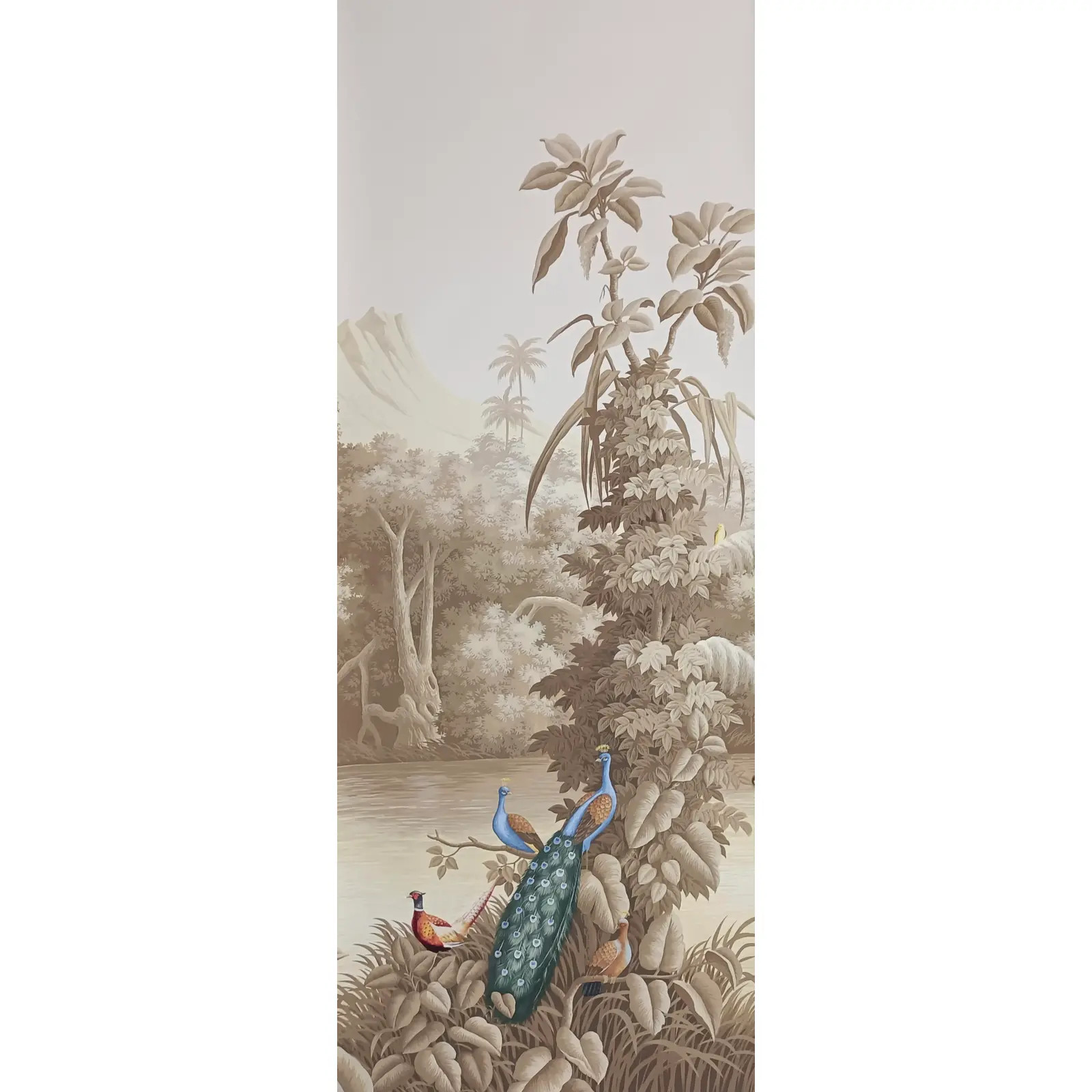 Panoramic Bresil Murals Hand Painted Scenic Wallpaper - 1 Panel | Chairish
