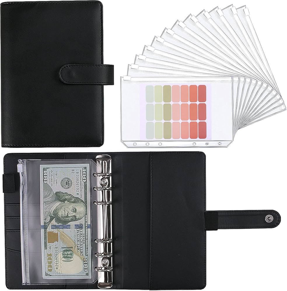Money Saving Binder, Savings Challenges Book with for Cash Envelopes, 12pcs Zipper Envelopes A6 B... | Amazon (US)