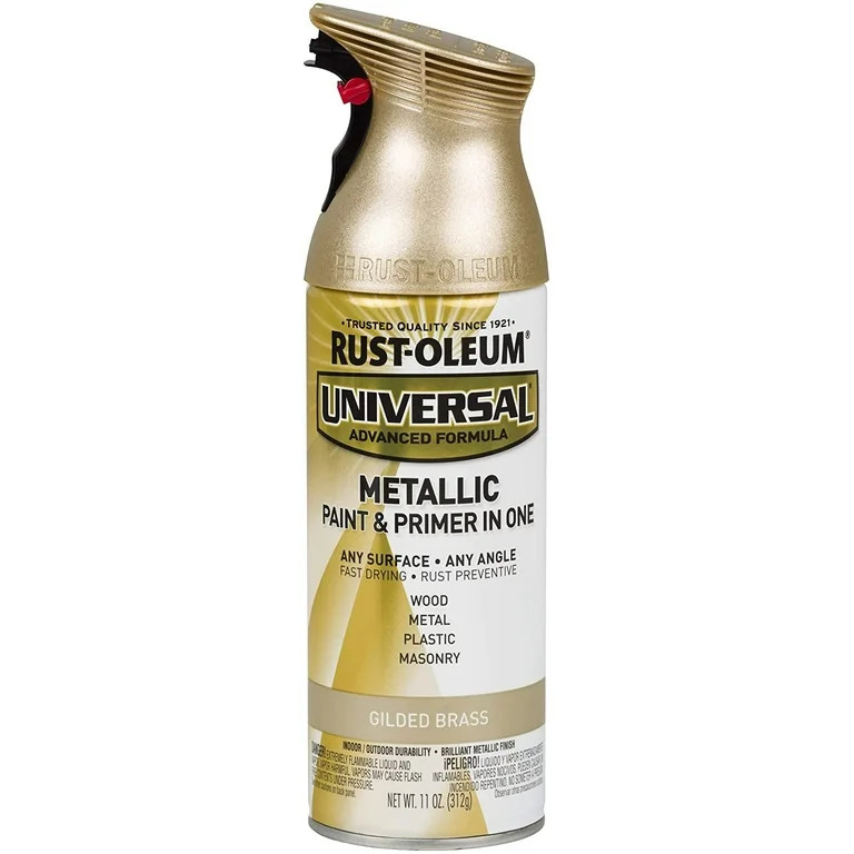 Rust-Oleum 330504 Universal Spray Paint, 11 oz, Guilded Brass, 11 Ounce | Walmart (US)