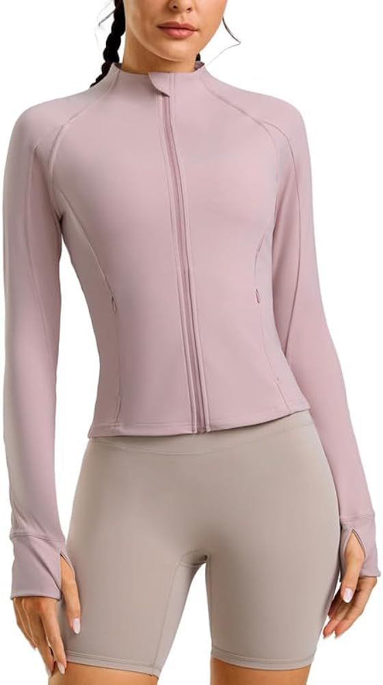 G Gradual Women's Cropped Workout Jacket Slim Fit Full Zip Athletic Running Gym Jackets for Women... | Amazon (US)