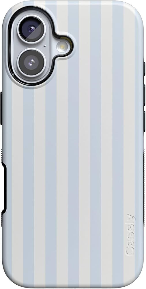Casely iPhone 17 Case | Blue Stripes | Sunday Best | Compatible with MagSafe | Bold Protective De... | Amazon (US)