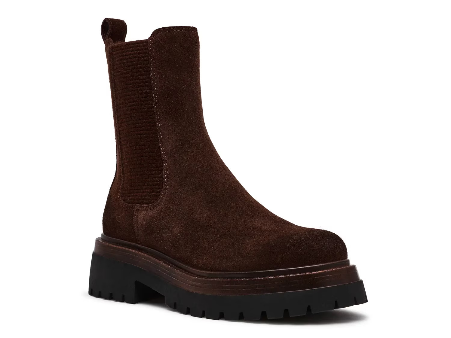 Steve Madden Blitzen Chelsea Bootie | Women's | Brown Suede | Size 9.5 | Boots | Lug | DSW