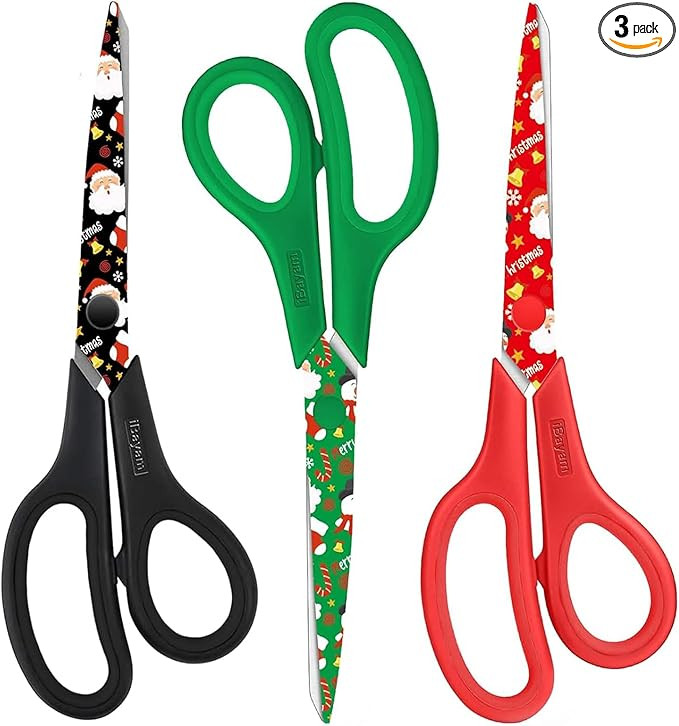 iBayam All Purpose Scissors for Construction Scrapbook Kraft Craft Paper, Gifts Wrapping Packing ... | Amazon (US)
