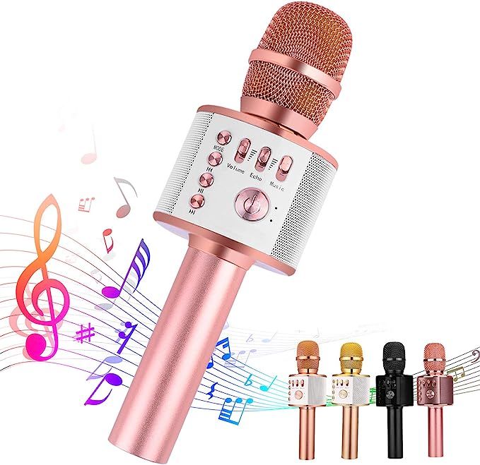 Ankuka Bluetooth Karaoke Microphone, Handheld Wireless Singing Karaoke Machine Speaker, Portable ... | Amazon (US)