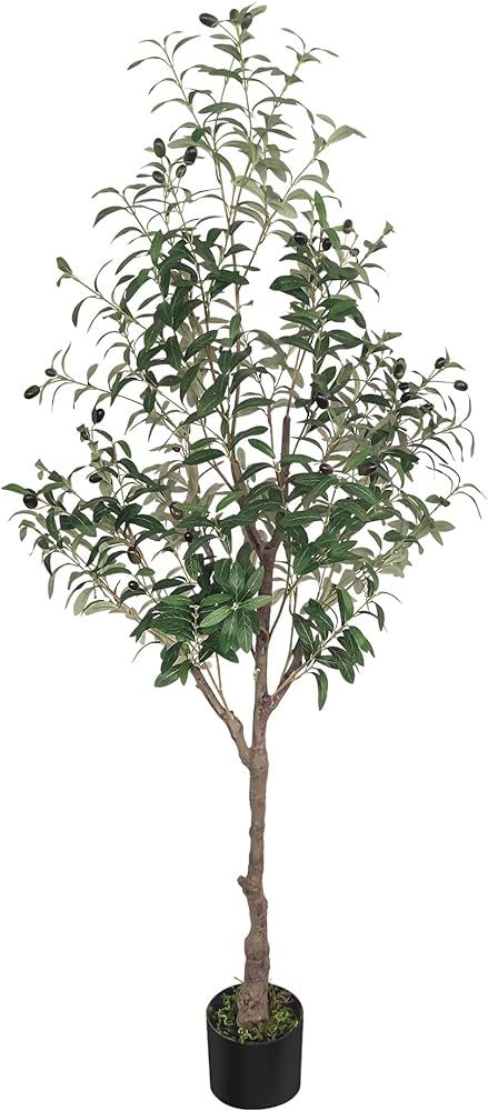Innoasis Artificial Olive Tree 5FT Tall Faux Plants Olive Silk Tree with Branches and Fruits in P... | Amazon (US)