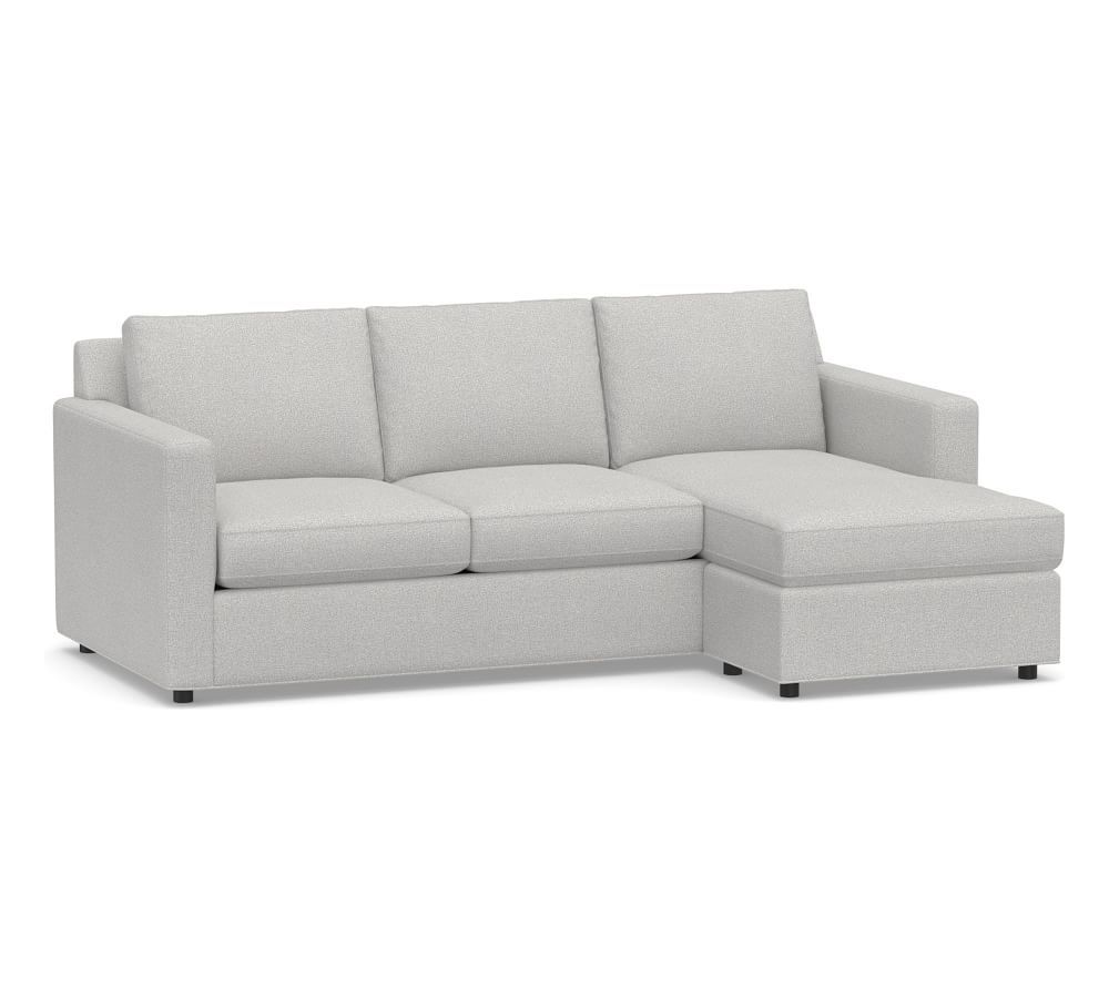 Sanford Square Arm Upholstered Sofa with Reversible Storage Chaise Sectional, Polyester Wrapped C... | Pottery Barn (US)
