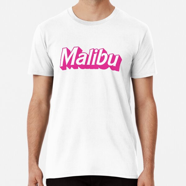 "Copy of Malibu CA pink" Premium T-Shirt for Sale by Oonamin | Redbubble (US)