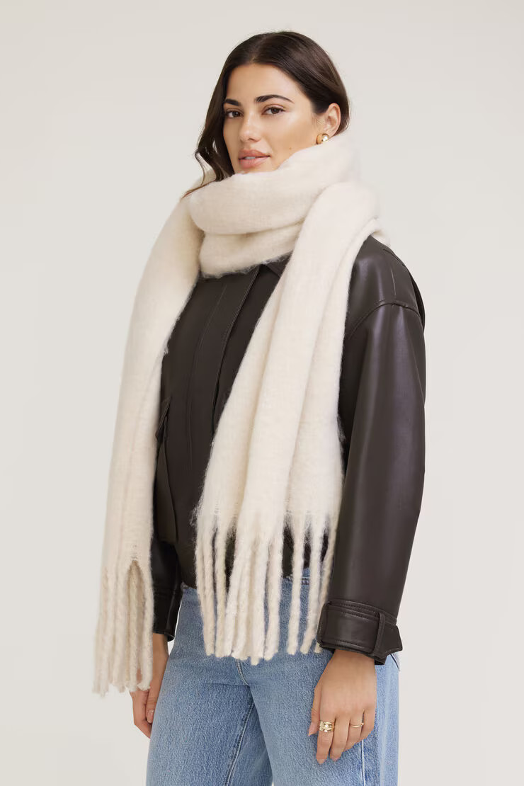 Oversized Fringed Scarf | Dynamite Clothing