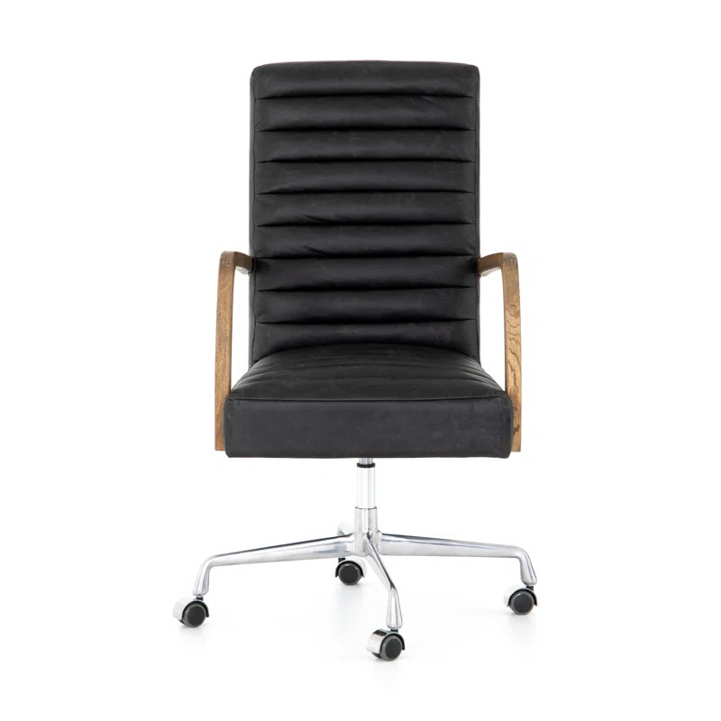 Bryson Leather Swivel Executive Chair | Perigold