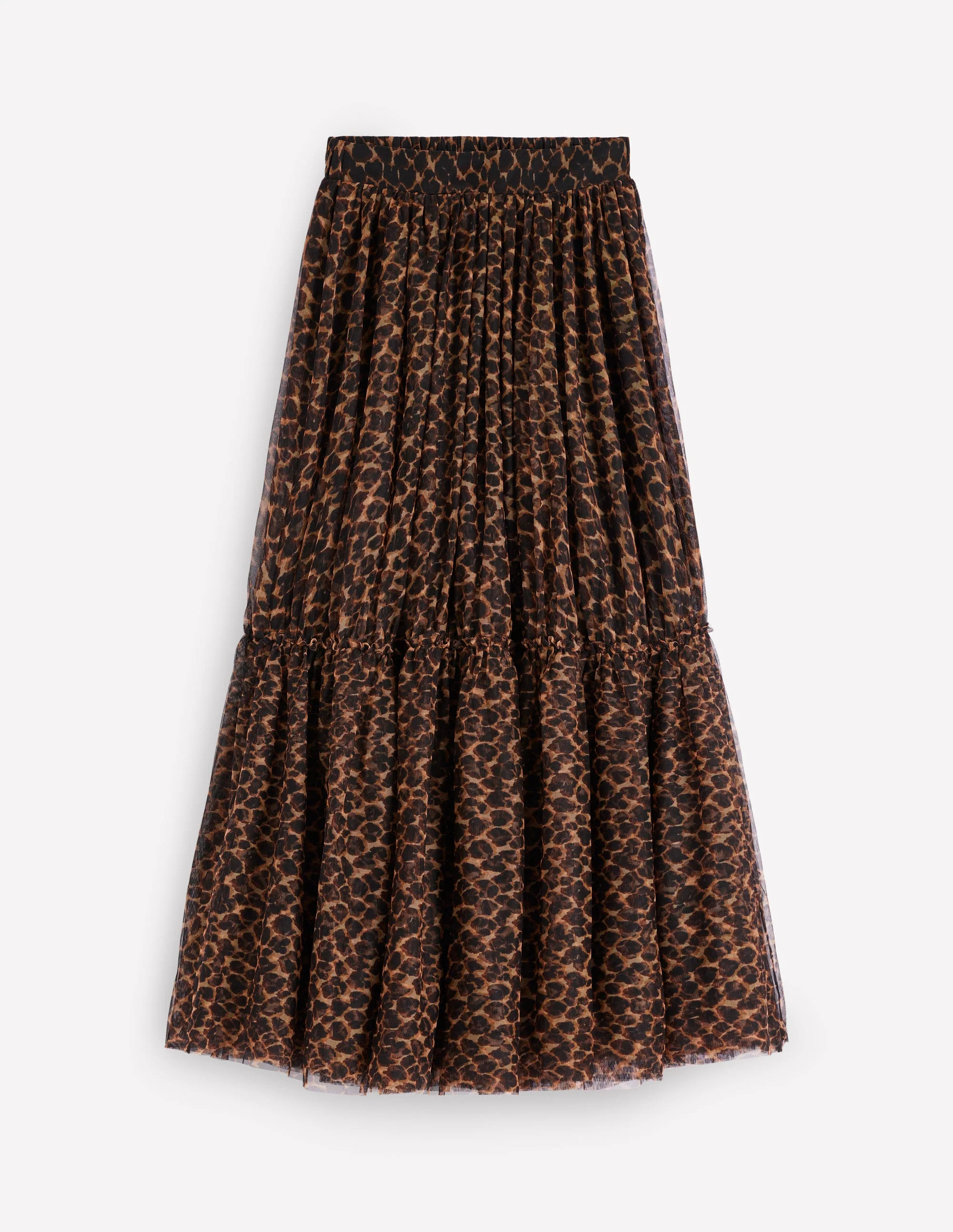Anna Tulle Midi Skirt-Leopard | Boden (US)