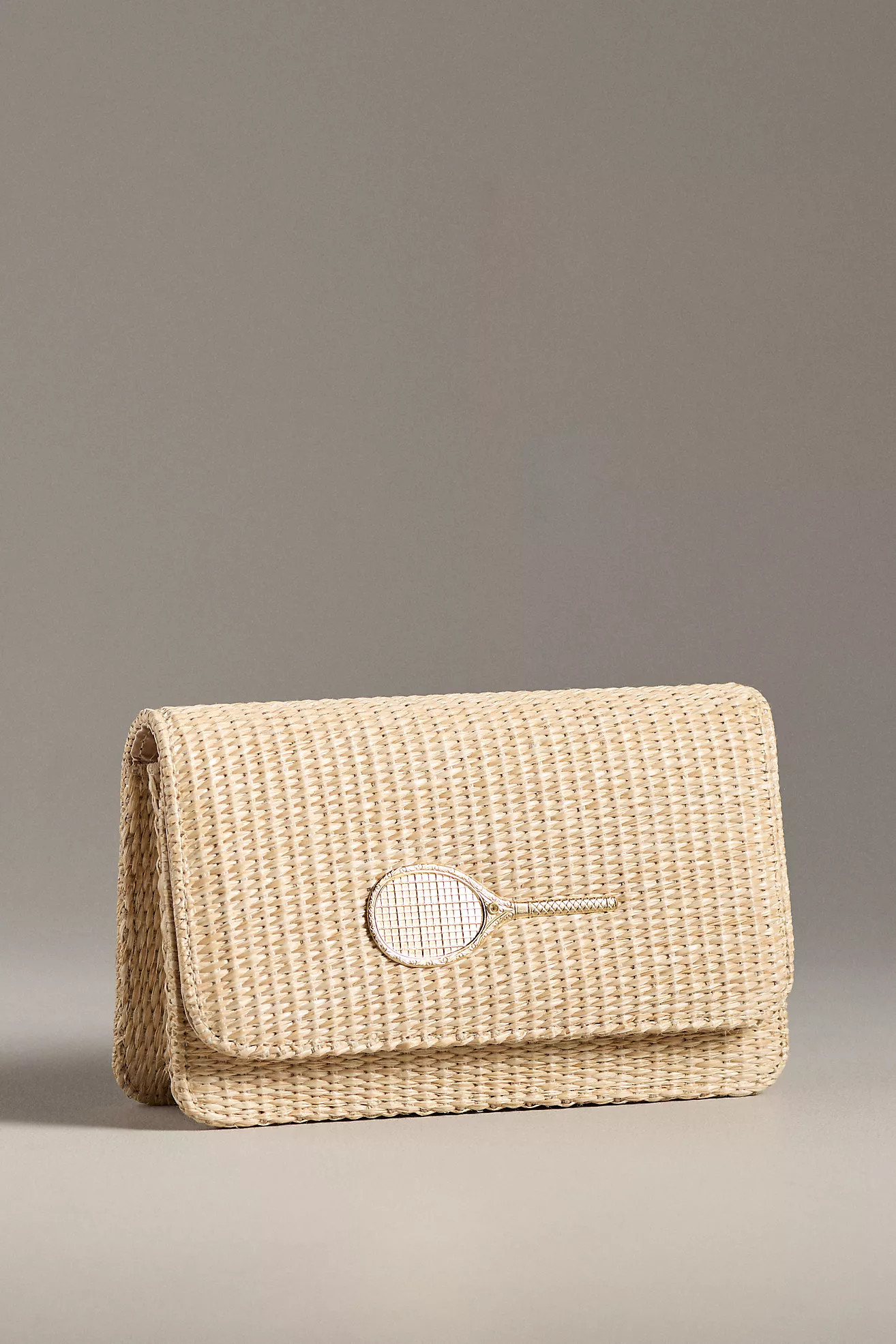 Lisi Lerch Ruby Foldover Straw Clutch | Anthropologie (US)