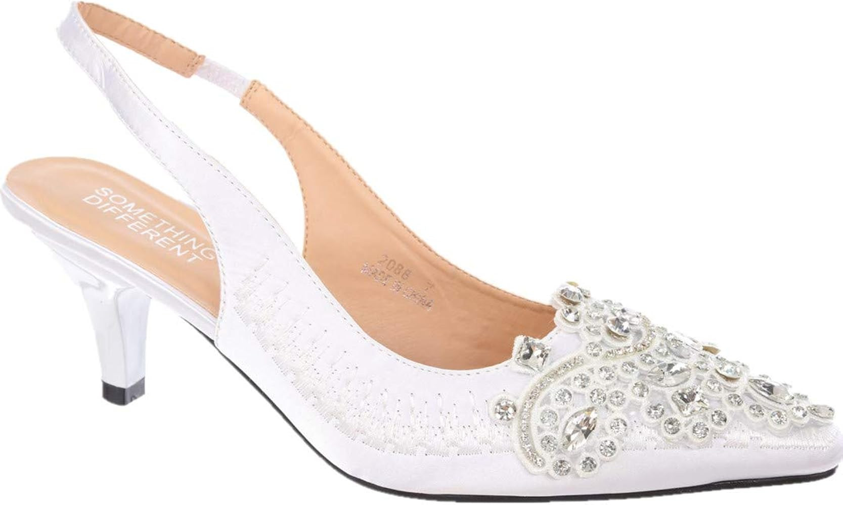 SIMPLY COUTURE Women's Low Heel Closed Toe Slingback Pumps Bowknot Comfortable Dress Shoes | Amazon (US)